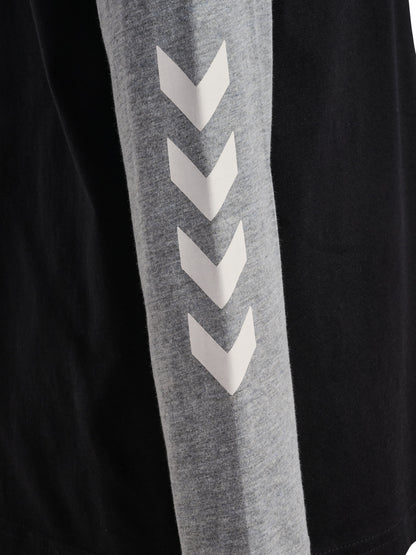 HUMMEL Logo T-Shirt L/S Kind (black/grey melange)