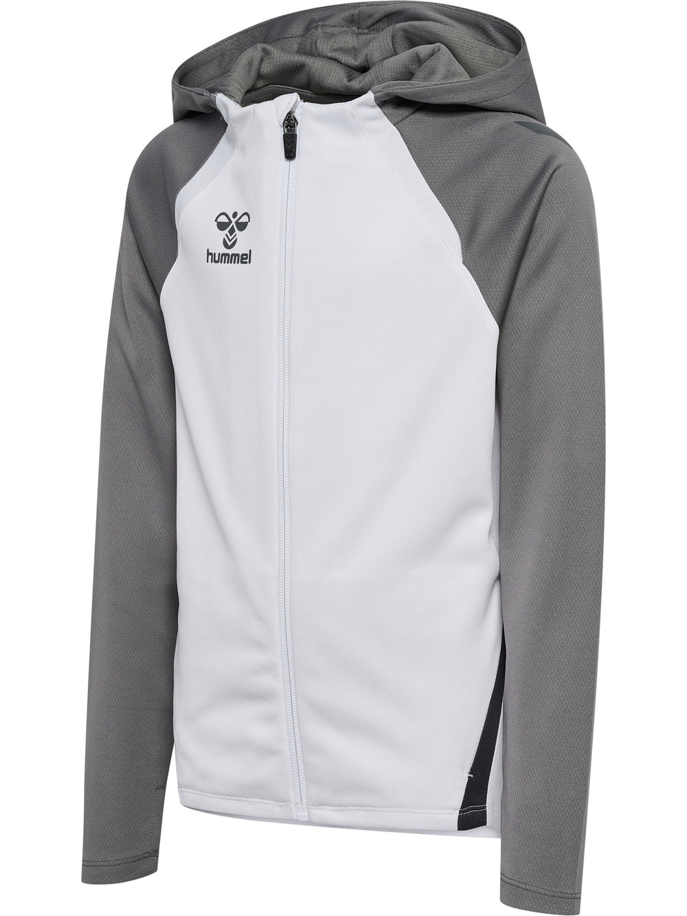 HUMMEL Lead 2.0 Zip Hoodie Kind (white/steel gray)