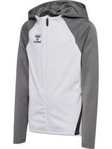 HUMMEL Lead 2.0 Zip Hoodie Kind (white/steel gray)