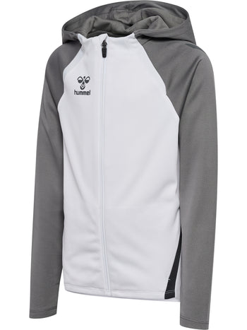 HUMMEL Lead 2.0 Zip Hoodie Kind (white/steel gray)