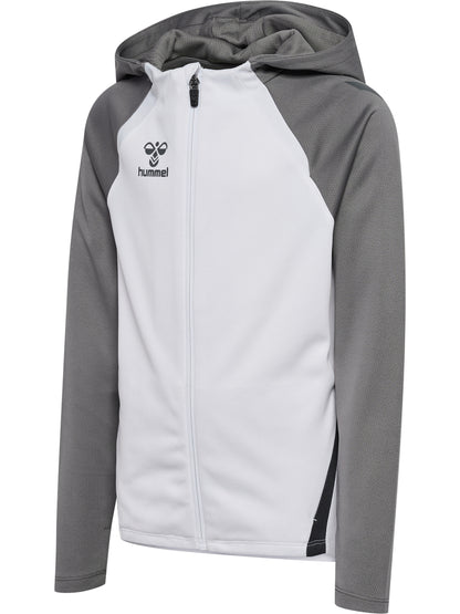 HUMMEL Lead 2.0 Zip Hoodie Kind (white/steel gray)