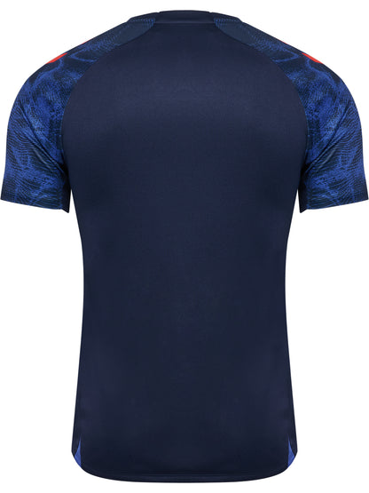 HUMMEL BLAZE26 Pro Training Jersey S/S (marine/cherry tomato)