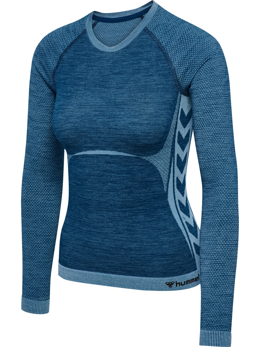 HUMMEL Clea Seamless Tight T-Shirt L/S Damen (navy peony/faded denim)