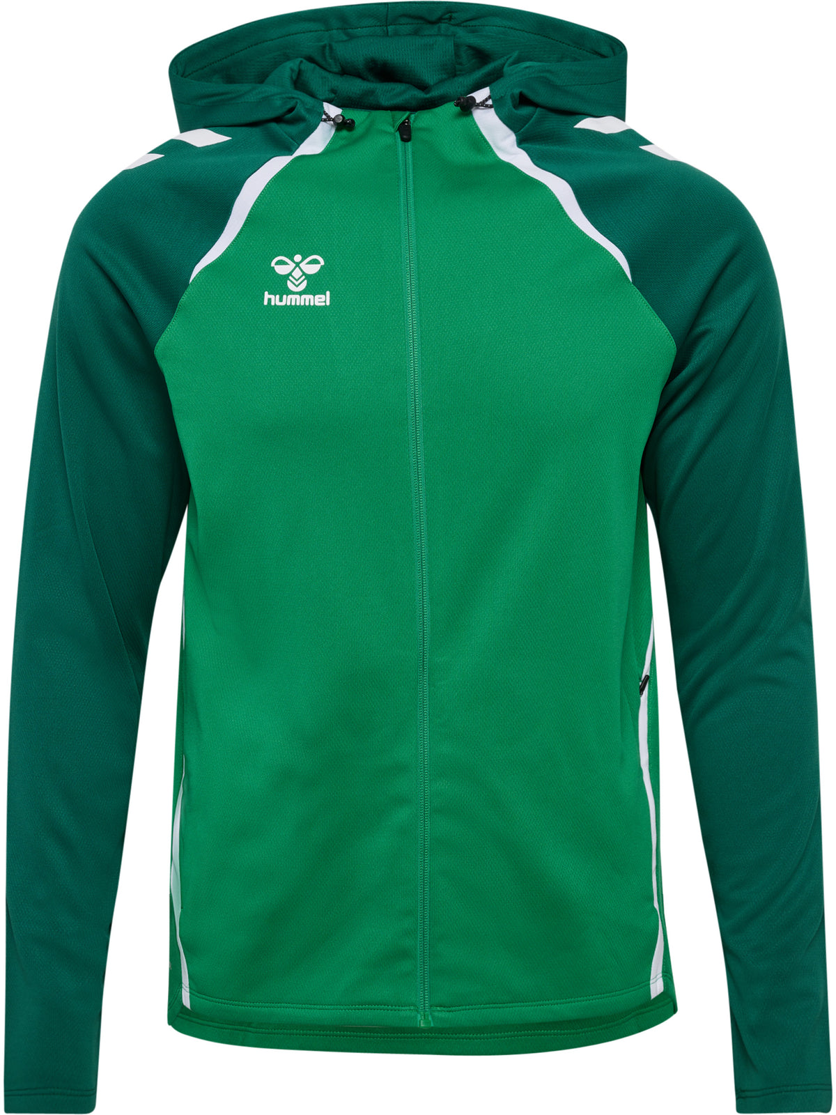 HUMMEL Lead 2.0 Zip Hoodie (jelly bean/evergreen)