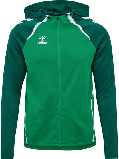 HUMMEL Lead 2.0 Zip Hoodie (jelly bean/evergreen)