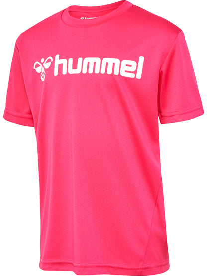 HUMMEL Logo Jersey S/S Kind (raspberry sorbet)