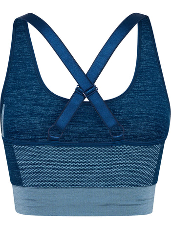 HUMMEL Clea Seamless Sports Top Damen (navy peony/faded denim)