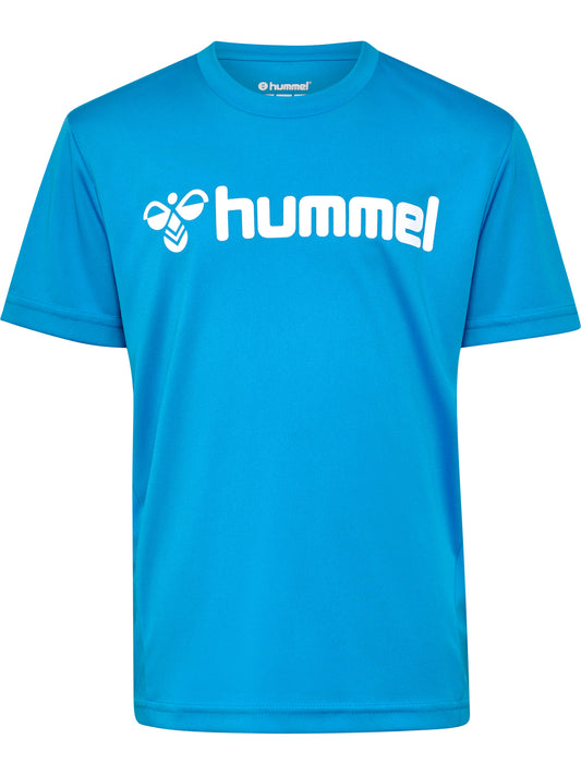 HUMMEL Logo Jersey S/S Unisex Kind Blau