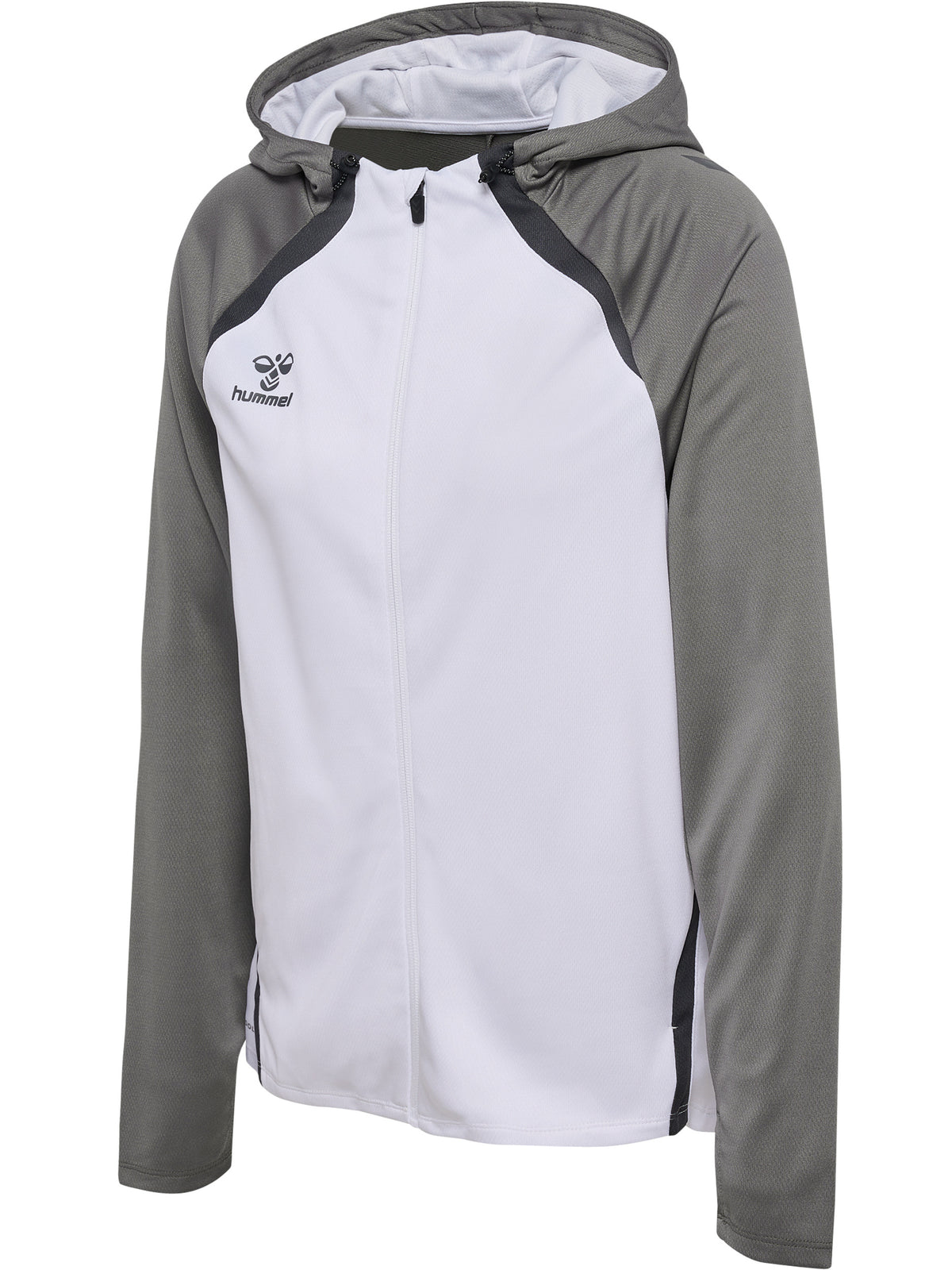 HUMMEL Lead 2.0 Zip Hoodie Damen (white/steel gray)