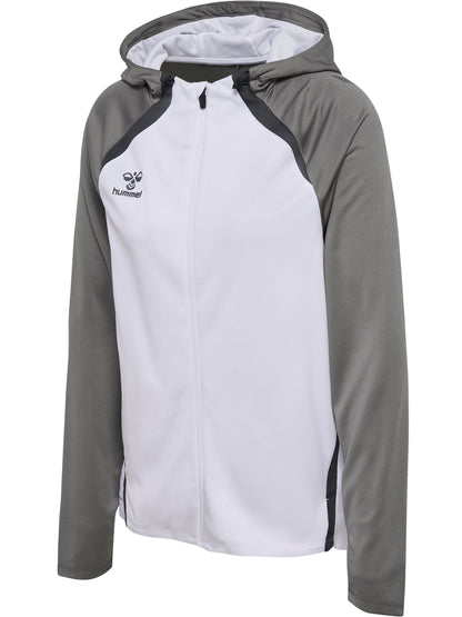 HUMMEL Lead 2.0 Zip Hoodie Damen (white/steel gray)