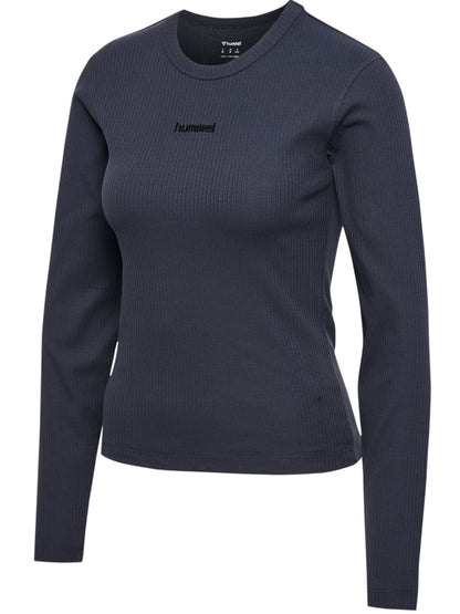 HUMMEL Foundation Rib T-Shirt L/S Damen (ebony)