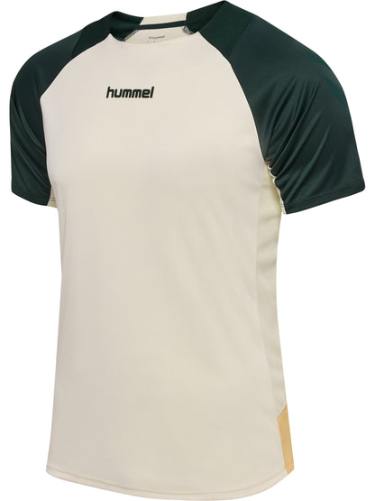 HUMMEL BLAZE27 Pro Training Jersey S/S (buttercream/darkest spruce)