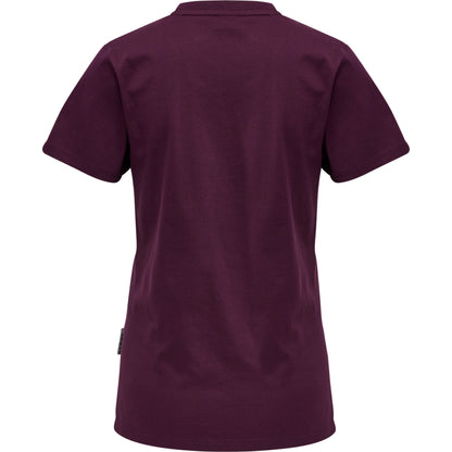 HUMMEL Move Grid Cotton T-Shirt S/S Wom Damen (grape wine)