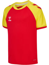 HUMMEL Match League Jersey S/S Kind (true red/blazing yellow)