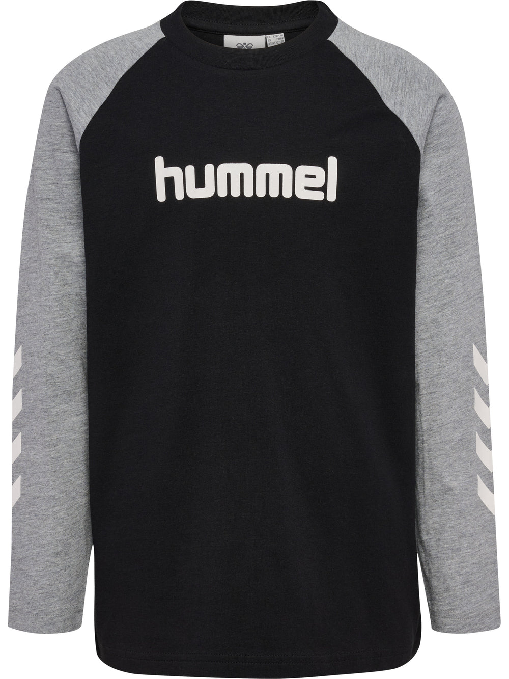 HUMMEL Logo T-Shirt L/S Kind (black/grey melange)