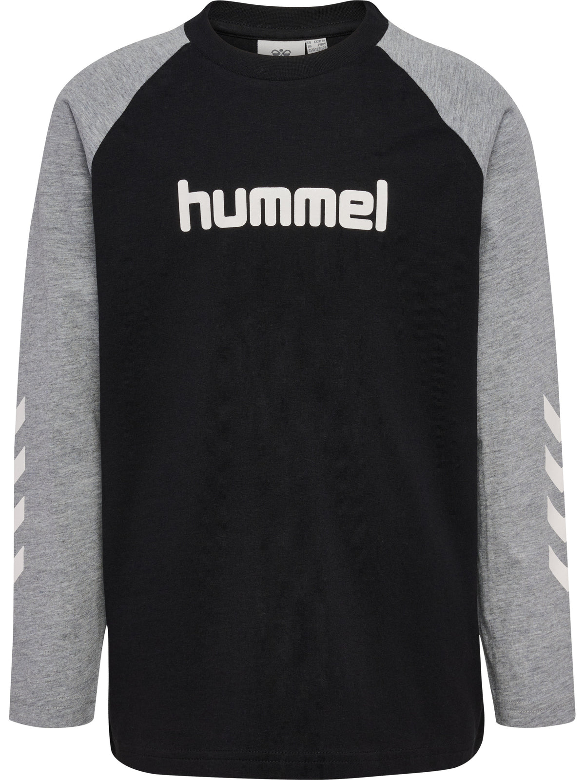 HUMMEL Logo T-Shirt L/S Kind (black/grey melange)