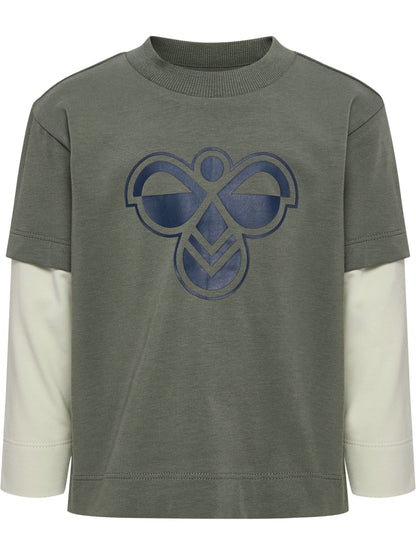 HUMMEL Mini Loose Layer T-Shirt L/S Kind (castor gray)