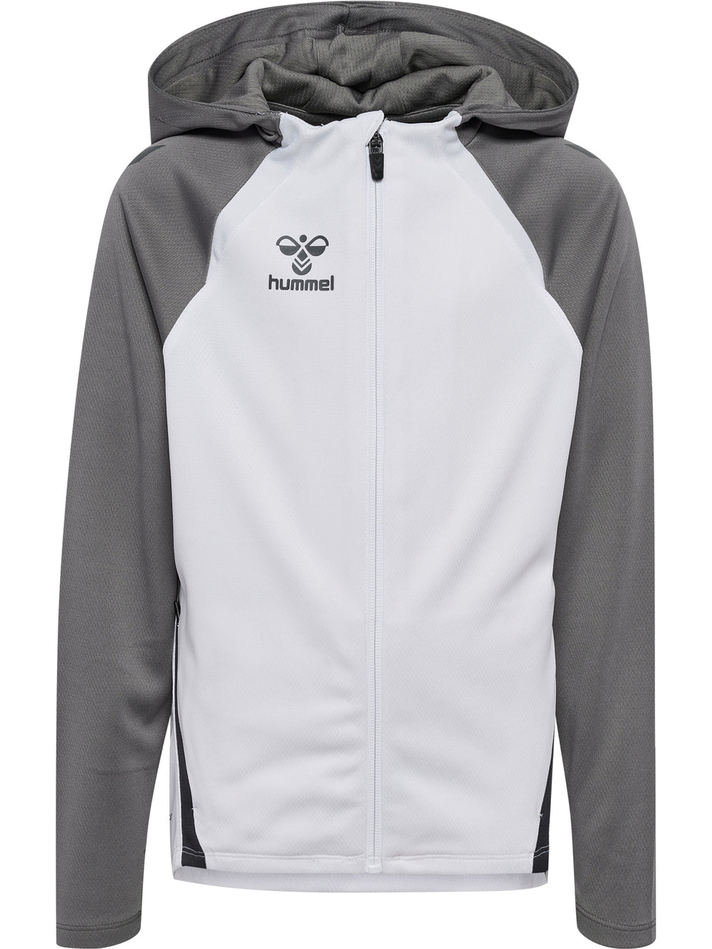 HUMMEL Lead 2.0 Zip Hoodie Kind (white/steel gray)