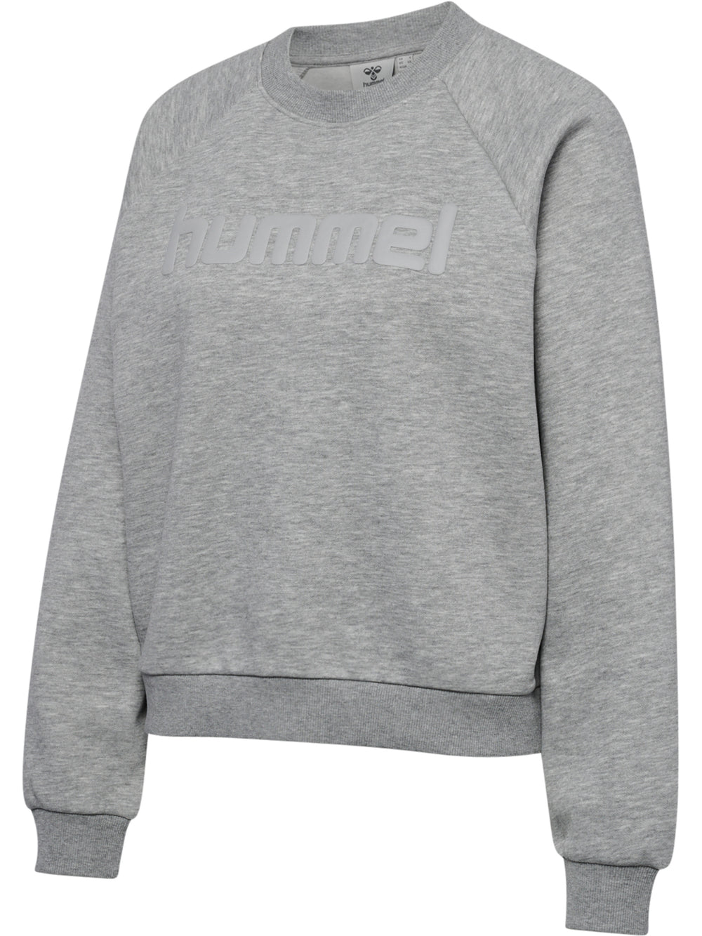 HUMMEL Keeper Boxy Graphic Crewneck Damen (light grey melange/dress blues)