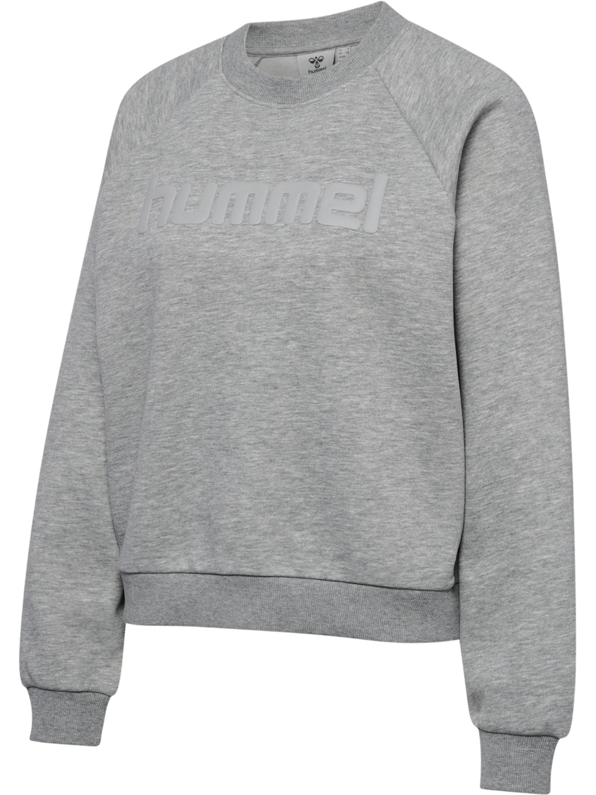 HUMMEL Keeper Boxy Graphic Crewneck Damen (light grey melange/dress blues)