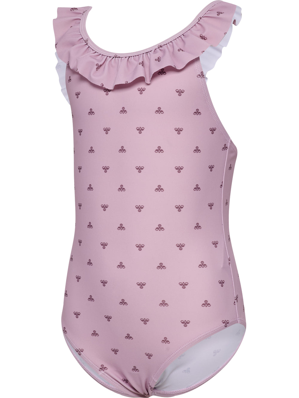 HUMMEL Bee AOP Frill Swimsuit Kind (mauve shadow)