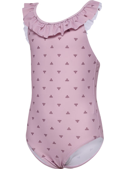 HUMMEL Bee AOP Frill Swimsuit Kind (mauve shadow)