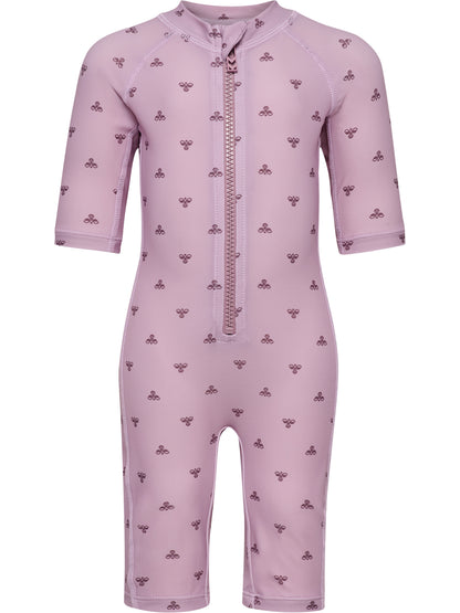 HUMMEL Mini Bee AOP Swimsuit 3/4 SL Kind (mauve shadow)