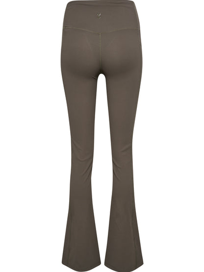 HUMMEL Prima Rib Straight Leg Hw Tights Damen (major brown)