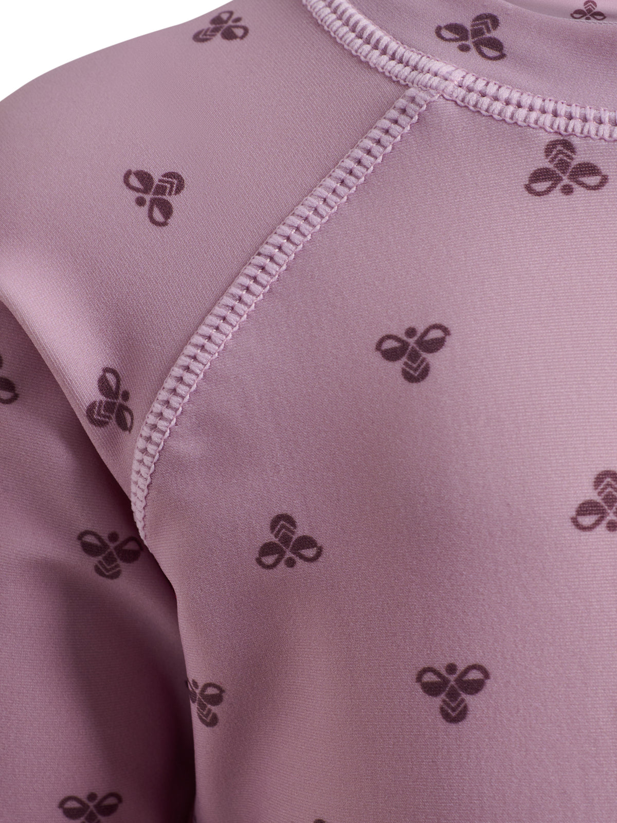 HUMMEL Mini Bee AOP Swim T-Shirt L/S Kind (mauve shadow)