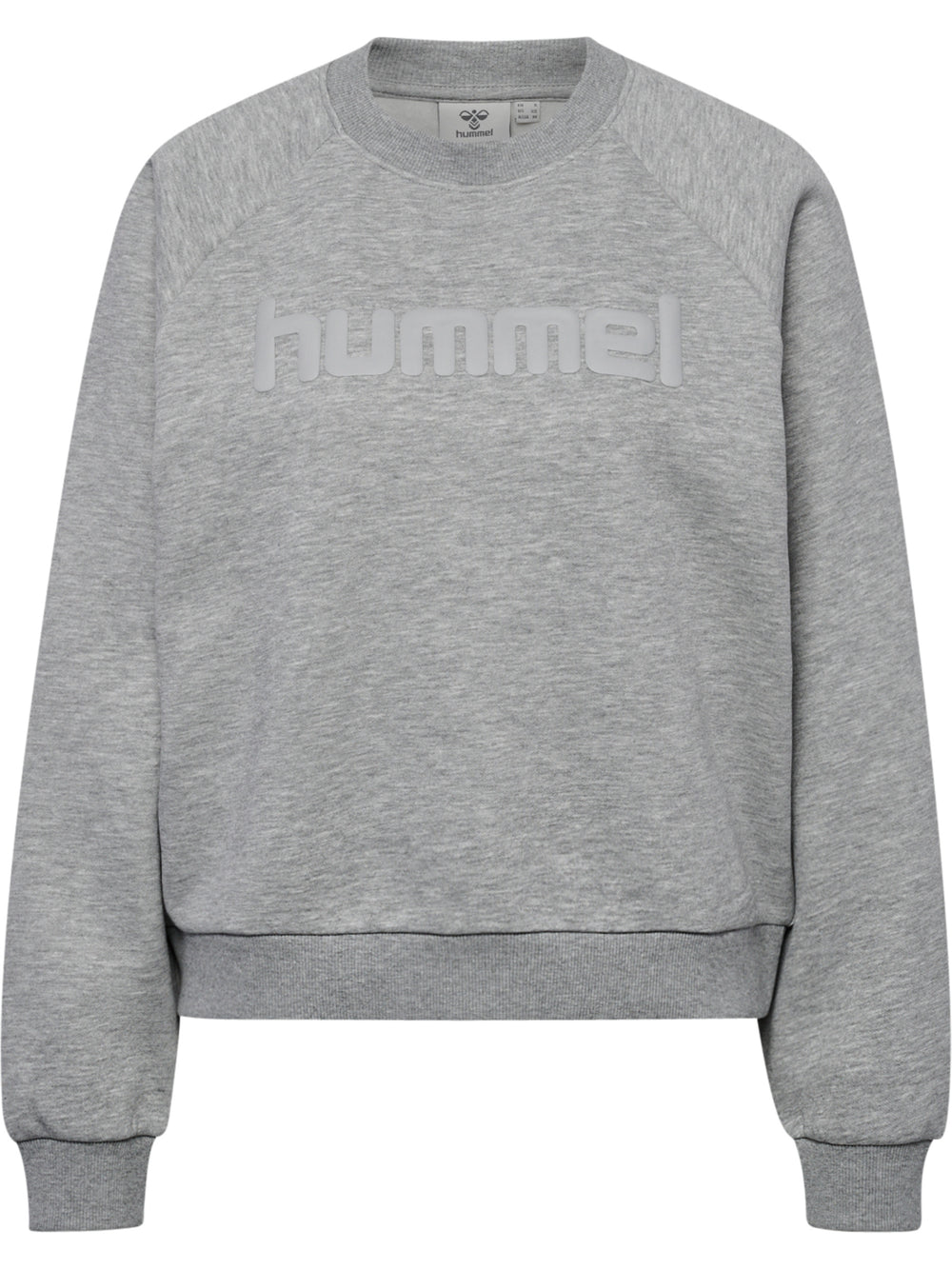 HUMMEL Keeper Boxy Graphic Crewneck Damen (light grey melange/dress blues)