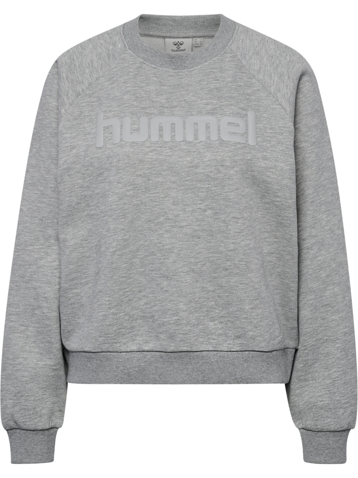 HUMMEL Keeper Boxy Graphic Crewneck Damen (light grey melange/dress blues)