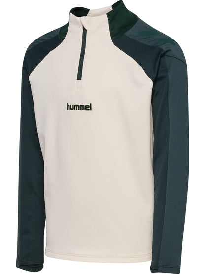 HUMMEL BLAZE27 Pro Training Halfzip Kind (buttercream/darkest spruce)
