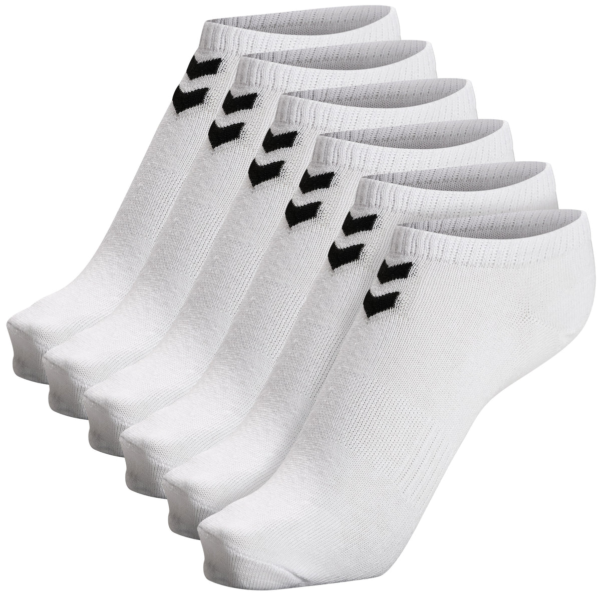 HUMMEL Chevron 6-Pack Ankle Socks (white/white)