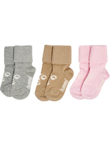 HUMMEL Mini Bee 3-Pack Sock Kind (pink lady/cobblestone)