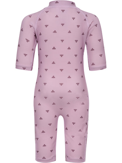 HUMMEL Mini Bee AOP Swimsuit 3/4 SL Kind (mauve shadow)