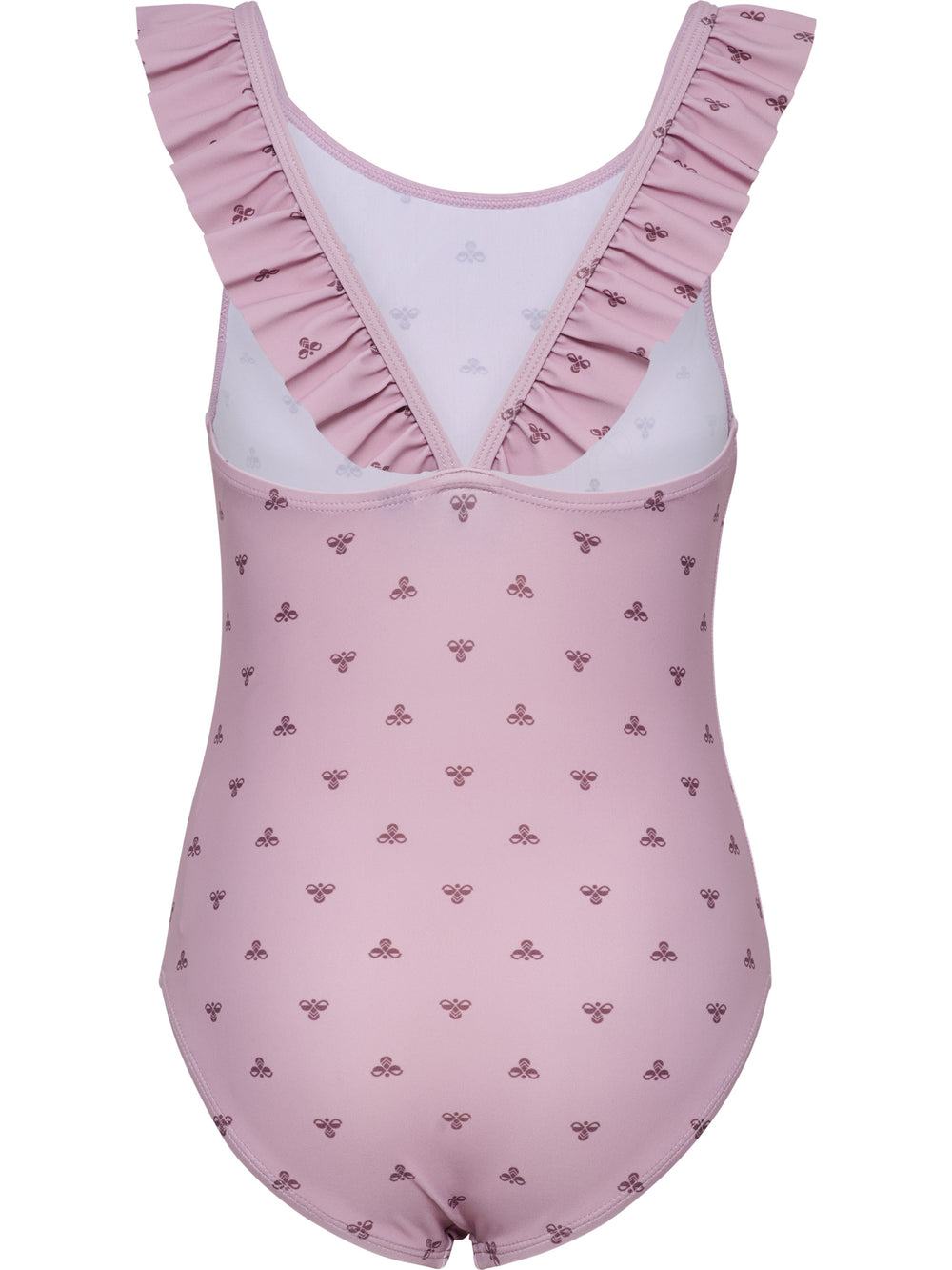 HUMMEL Bee AOP Frill Swimsuit Kind (mauve shadow)