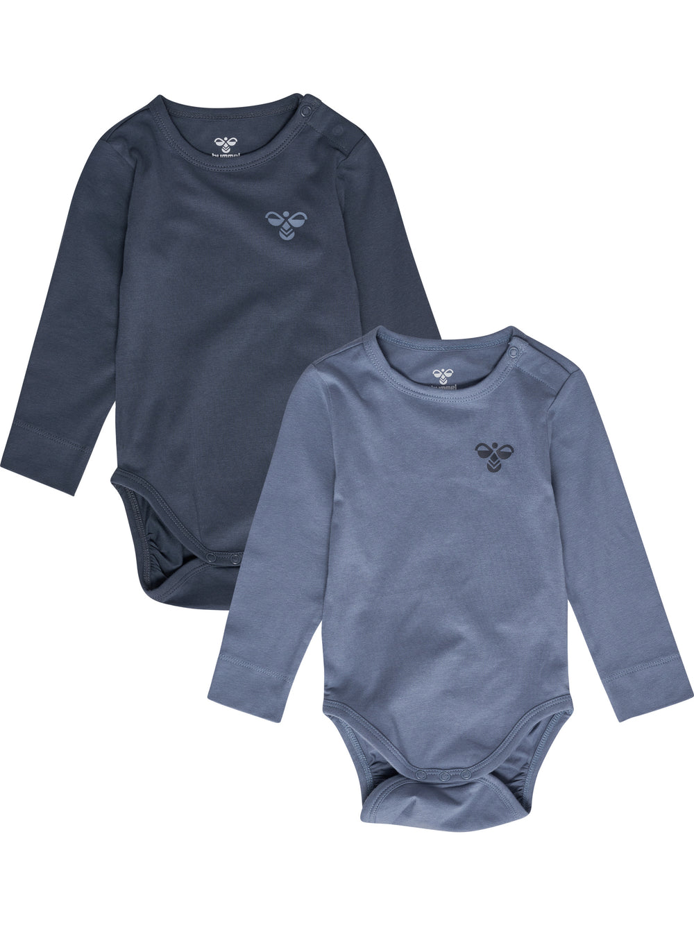 HUMMEL Mini 2-Pack Body L/S Kind (ombre blue/flint stone)