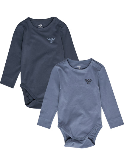 HUMMEL Mini 2-Pack Body L/S Kind (ombre blue/flint stone)