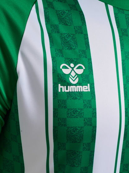 HUMMEL Match Striped Jersey S/S (jelly bean/white)