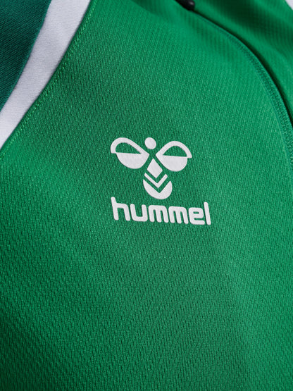 HUMMEL Lead 2.0 Zip Hoodie (jelly bean/evergreen)