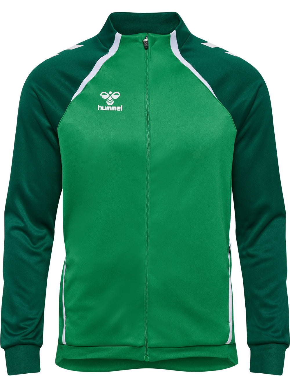 HUMMEL Lead 2.0 Track Zip Jacket (jelly bean/evergreen)