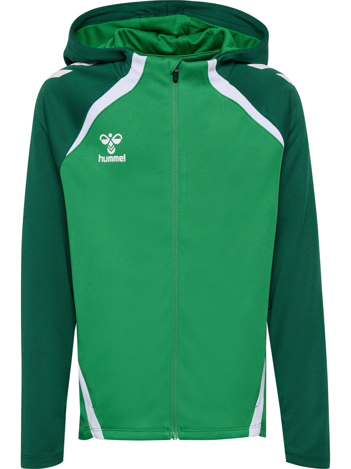 HUMMEL Lead 2.0 Zip Hoodie Kind (jelly bean/evergreen)