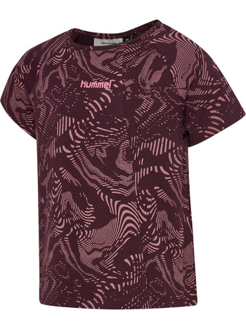 HUMMEL AOP A-Shaped T-Shirt Kind (winetasting)