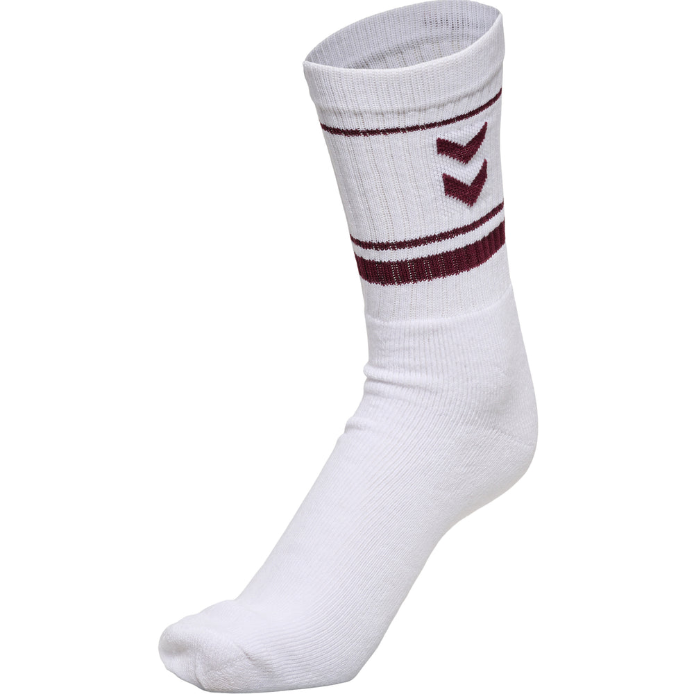 HUMMEL Stripe Crew 3-Pack Socks (burgundy)