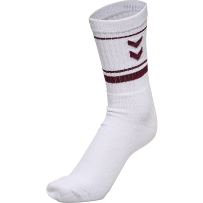 HUMMEL Stripe Crew 3-Pack Socks (burgundy)