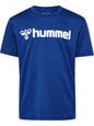 HUMMEL Logo Jersey S/S Unisex Kind Blau