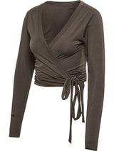 HUMMEL Soft Wrap Blouse Damen (major brown)