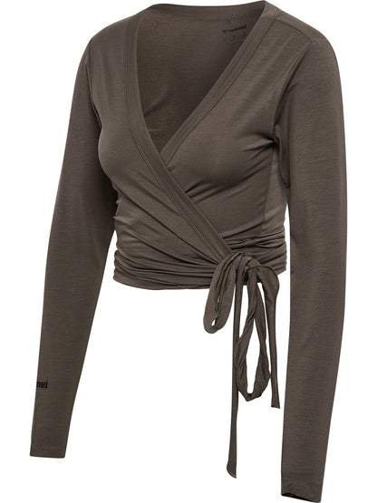 HUMMEL Soft Wrap Blouse Damen (major brown)