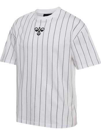 HUMMEL Chevron Pinstripe T-Shirt (white/black)