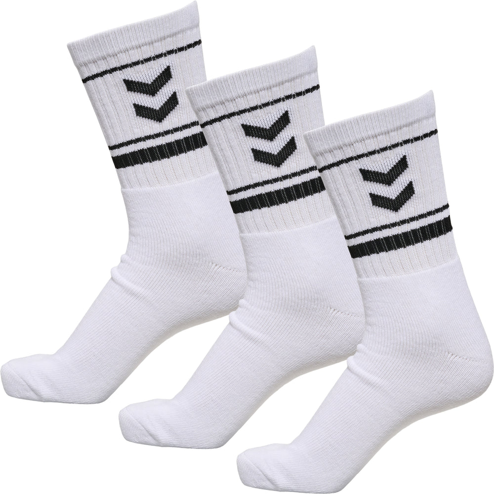 HUMMEL Stripe Crew 3-Pack Socks (white)